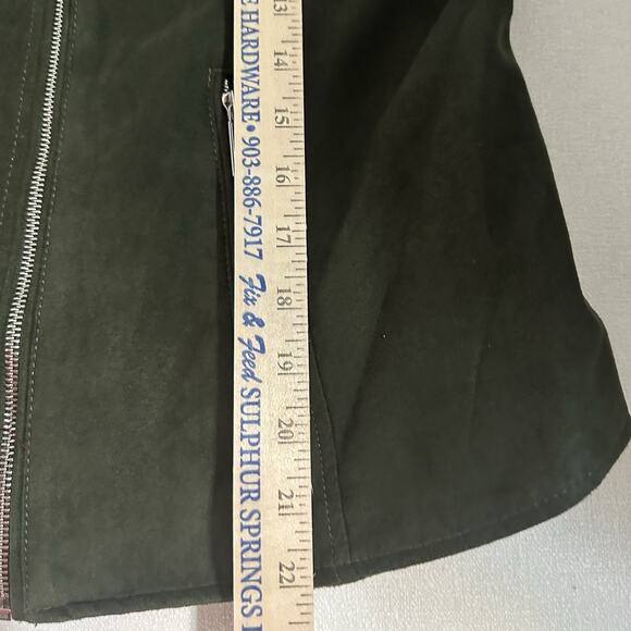 Kenneth‎ Cole Reaction Faux Suede Motorcycle Jacket with Zipper Accents XL - Picture 12 of 13